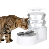 RIZZARI gravity water bowl dispenser, front view, steady hydration for cats and small pets