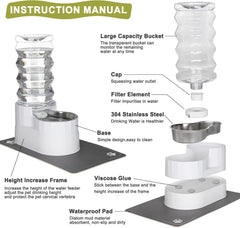 RIZZARI ion-exchange system helps maintain clear water for pets.