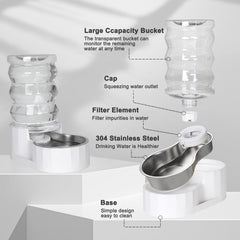 RIZZARI stainless steel water bowl is durable and easy to clean.