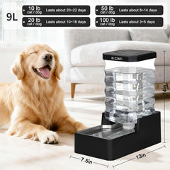 RIZZARI water feeder top cap removable for easy filling and cleaning.
