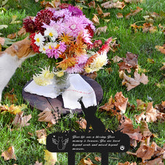 Rngmsi sun-resistant cat marker, ideal for garden or lawn displays.