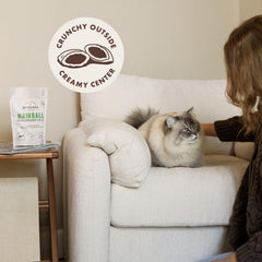 Rocco & Roxie hairball treatment creamy center hides a tasty chicken flavor