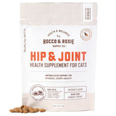 Rocco & Roxie Senior Cat Joint Chews packaging ready for daily activity support.