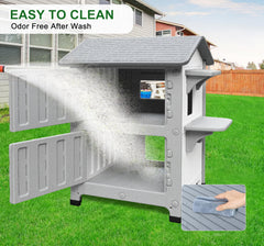 Rockever cat house spacious interior ideal for 2–4 cats to lounge.
