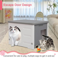 Rockever outdoor cat house interior spacious for 1-2 cats delivers cozy room.