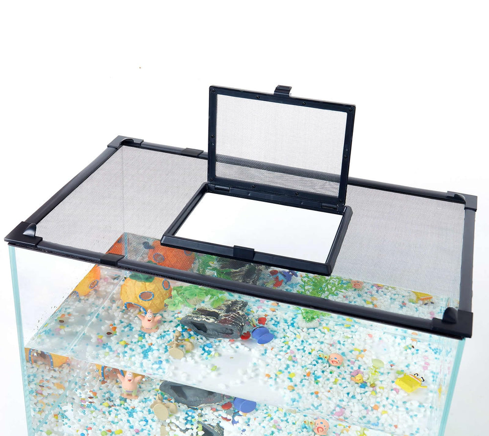 RODENET magnetic fish tank cover main view showing anti-jump lid.