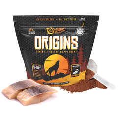 ROGUE PET SCIENCE Origins 5-in-1 dog supplement bottle pour for easy daily dosing