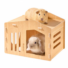 Rodizoo spacious rabbit hideout shows a roomy bunny house for safe play