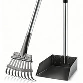 ROIUBPO pooper-scooper with long handle and tray for quick waste pickup.