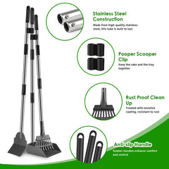 ROIUBPO tray and spade set for quick waste collection on lawns.