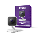 Roku Indoor Camera in the living room demonstrates easy setup for quick monitoring.