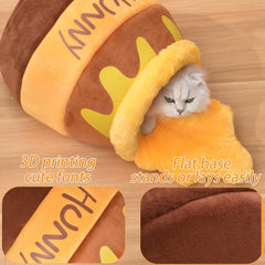 Romaneco Honey Pot Cat Cave rebound sponge provides supportive cushioning.