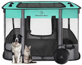 ROMANTIC BEAR dog playpen folded compact for easy storage
