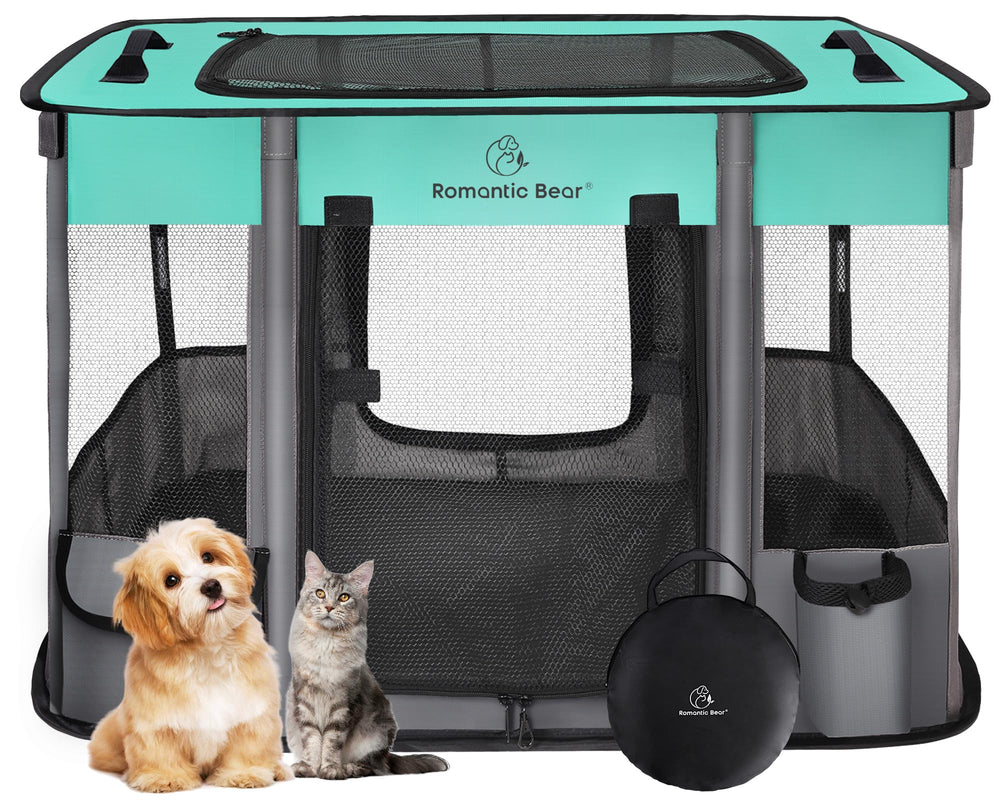 ROMANTIC BEAR dog playpen with rectangle design for secure small pets