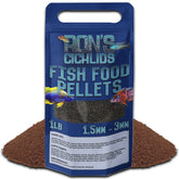 RON'S CICHLIDS African Cichlid Food pellets pack supports balanced Mbuna nutrition.