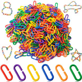 RONYOUNG 620pcs rainbow C-clips links for versatile cage toys and easy toy swapping
