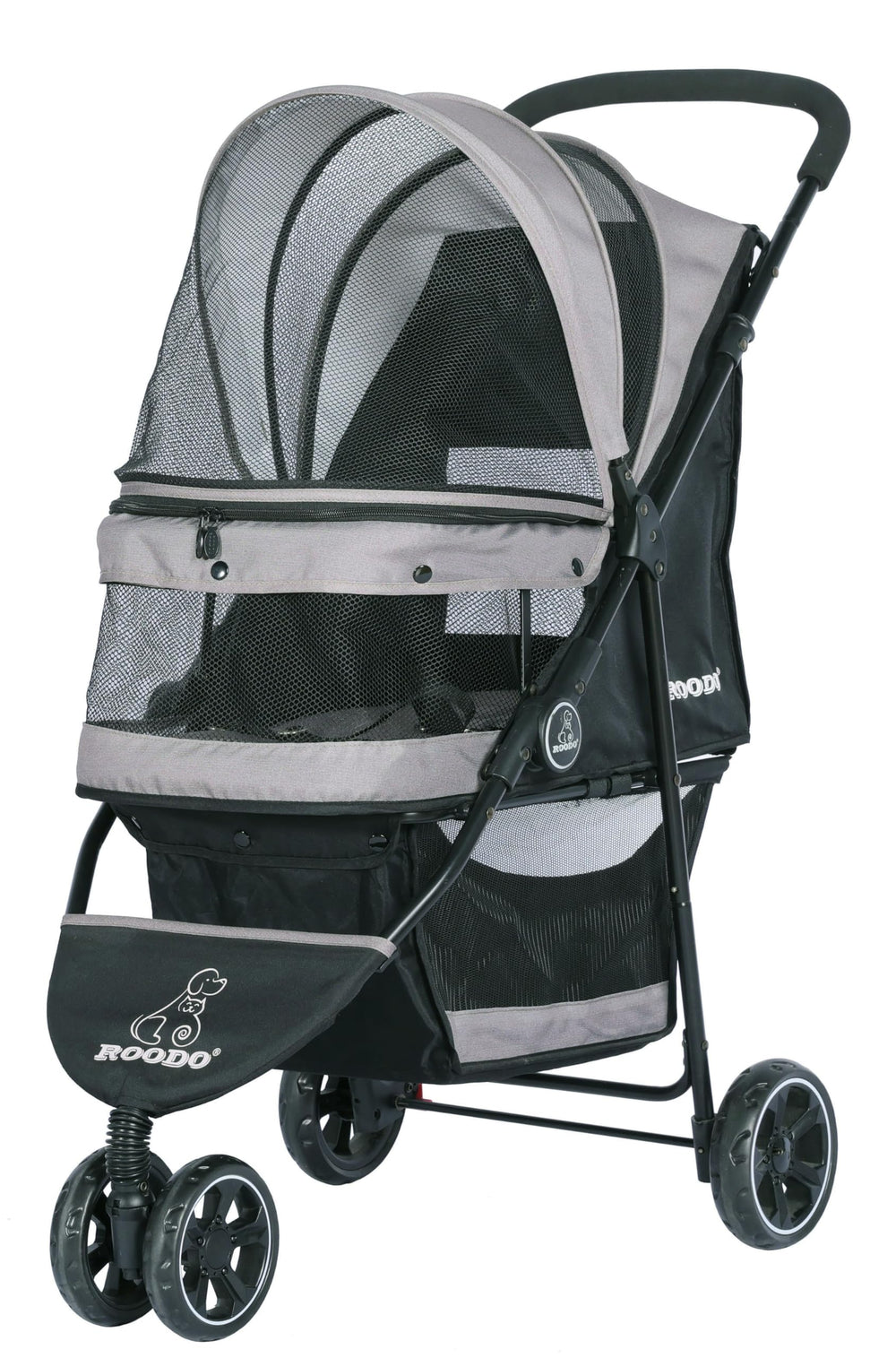 ROODO Escort 3 wheel stroller front wheel area for tool-free quick setup during outings.