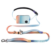 Roses&Poetry hands-free leash extended for park walks and freedom