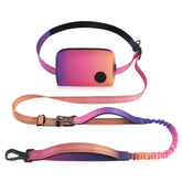 Roses&Poetry hands-free leash fully extended for easy walking and freedom.