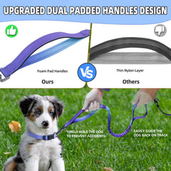 Roses&Poetry hands-free leash reflective stitch improves nighttime visibility