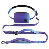 Roses&Poetry hands-free leash waist belt setup for hands-free control on long walks