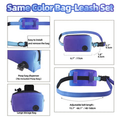 Roses&Poetry hands-free leash zipper-pouch secures essentials for easy access