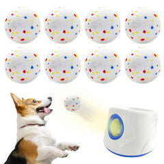 RoseYouth 8-pack dog balls for year-round fetch and outdoor fun.
