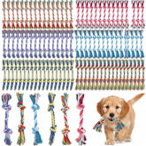 RoundFunny knot rope dog toy blue for small dogs promotes interactive play and chewing