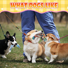 RoundFunny knot rope dog toy green for small dogs provides stress relief through chewy play