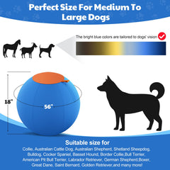 RoundT2 Happypaw 18 inch ball anti burst design demonstrated by slow deflation during play