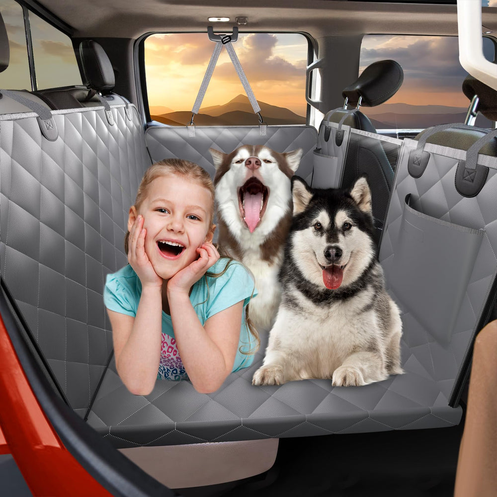 ROUWINNE back seat extender for dogs with wide coverage and comfort.