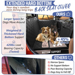 ROUWINNE dog hammock featuring waterproof, easy-clean material.