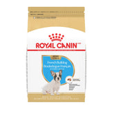 Royal Canin Breed Health Nutrition French Bulldog Puppy curved kibble aids easy pick up and chewing