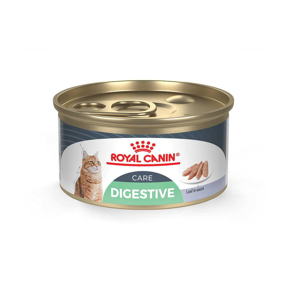 Royal Canin Digestive Care Loaf in Sauce cat food in a bowl supports digestive comfort.