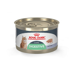 ROYAL CANIN Digestive Care loaf in sauce served in a cat bowl supports easy feeding.