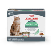 Royal Canin Digestive Care wet cat food slices in gravy closeup supports easy digestion.