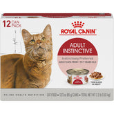 Royal Canin Feline Health Instinctive Thin Slices in Gravy cans from a 12-pack