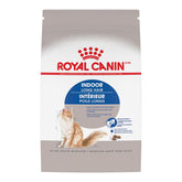 Royal Canin Indoor Long Hair bag and kibble for long-coat cats, nutrition focused