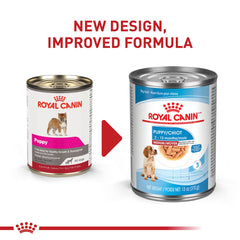 Royal Canin Medium Puppy soft-wet-food texture appears easy to eat