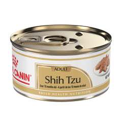 Royal Canin Shih Tzu loaf in sauce in a bowl, easy to eat for small breeds.