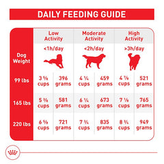 Royal Canin Size Health Nutrition Giant bowl showcases oversized kibble for easy handling.