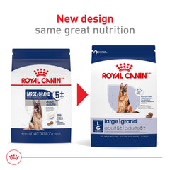 Royal Canin Size Health Nutrition Large 5+ kibble closeup highlighting crunchy texture for meals