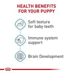 Royal Canin X-Small Puppy soft texture in gravy supports gentle eating