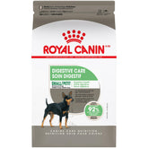 Royal Canin Small Digestive Care dry dog food in a bowl for small dogs with sensitive stomachs.