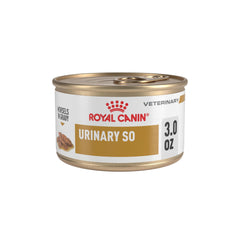 Royal Canin Urinary SO cat food packaging showing a 24-pack for adult urinary health