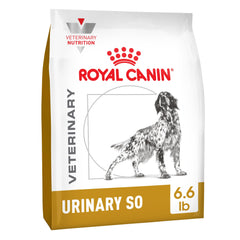 Royal Canin Urinary SO dog food bag front showing vet-grade urinary support