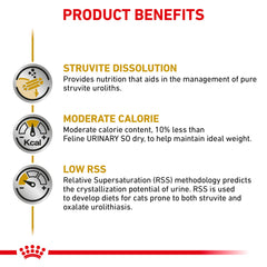 Royal Canin Urinary SO serving bowl with dry cat food ready to serve.