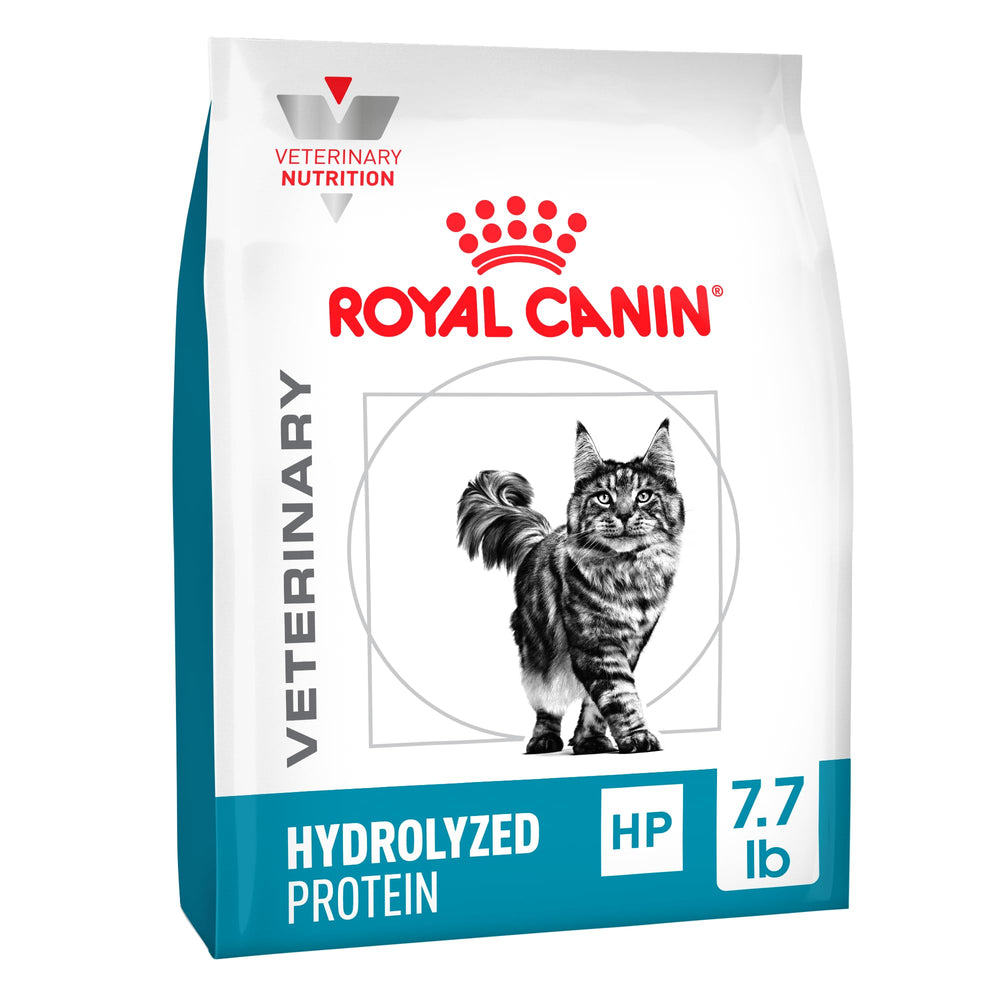 Royal Canin Vet Diet Feline HP bag showing dry formula for sensitive cats.