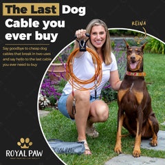 ROYAL PAW 30ft tie out features rustproof 316 stainless steel for outdoor reliability