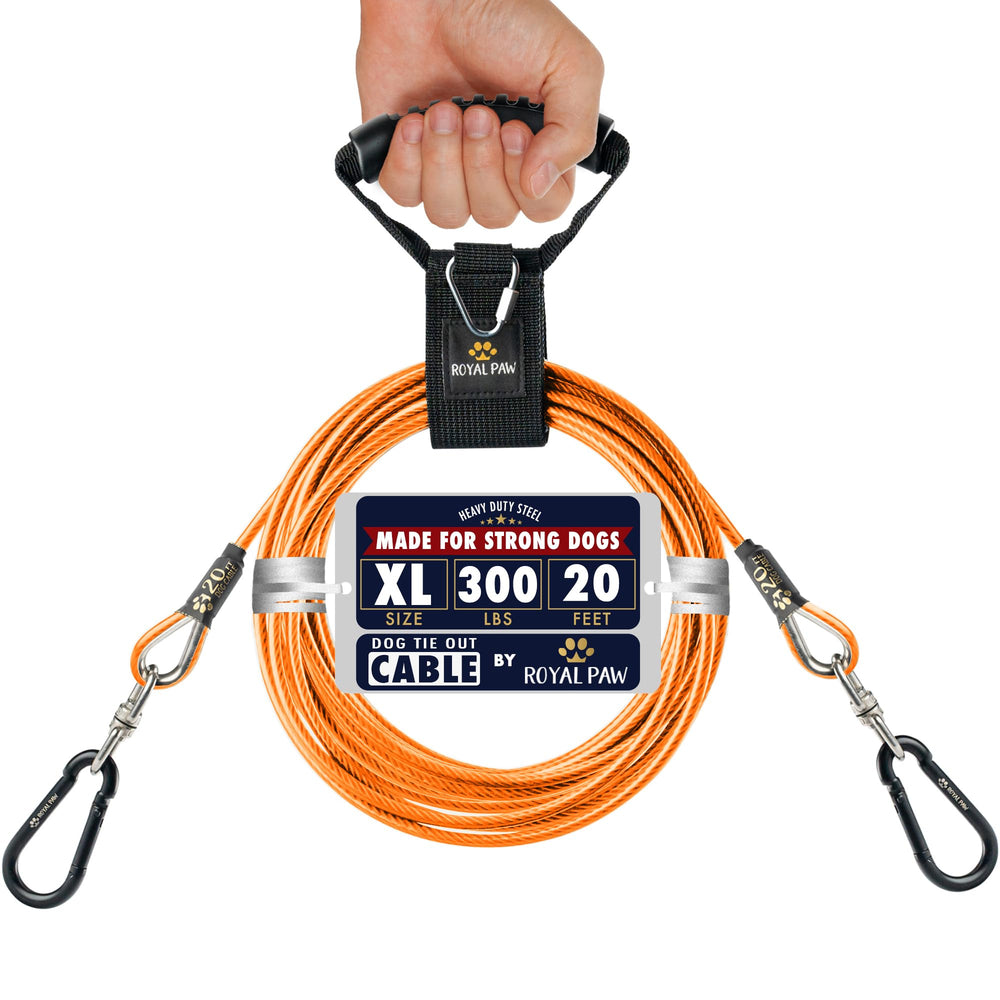 Royal Paw dog tie out cable with 6mm swivel for tangle-free outdoor use